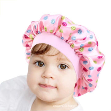 UNIQ Satin Bonnets Wide Band Toddler Hair Sleeping Hat For Natural Hair Kids Children